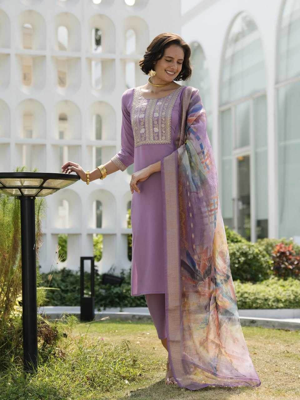 Viscose Rayon Embroidered Kurtis - MYLUXURY LANE ENTERPRISE